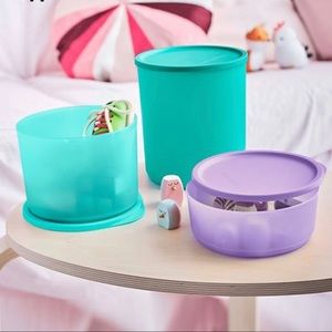 New ! Tupperware basic bright canisters